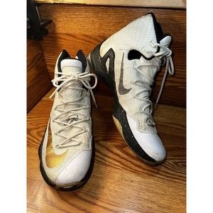 Nike Lebron James Elite 13 XIII White/Metallic Gold/Black 831923-170 Size 12